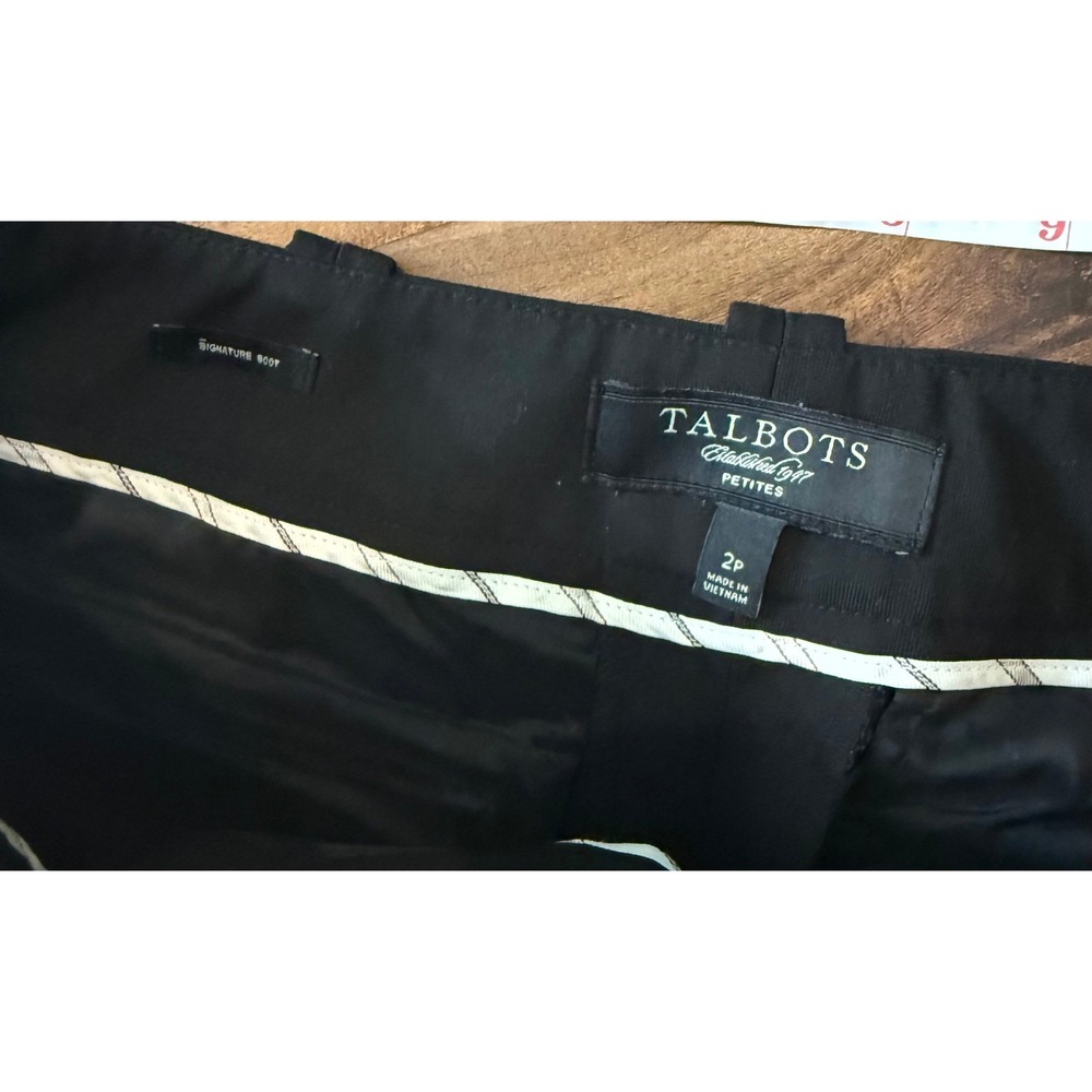 Talbots 2P Trouser Women Pants Straight Bootcut Office Workwear Versatile Style - Picture 4 of 7